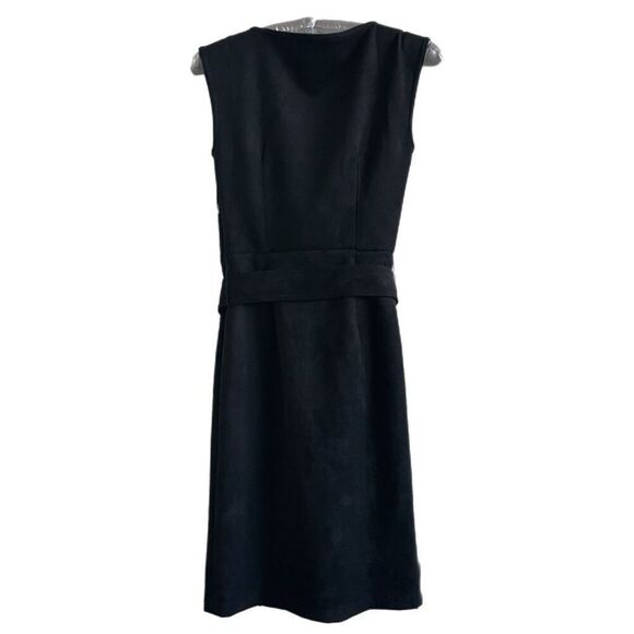 ANN TAYLOR FAUX SUEDE WRAP MIDI DRESS - Picture 3 of 5